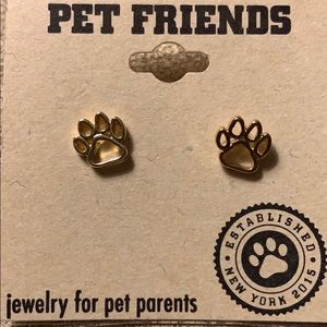Pet Friends Dog Paw Earrings